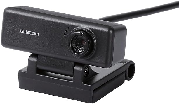 エレコム WEBカメラ UCAM-C310FBBK HD 720p 30FPS 100万画素 マイク内蔵 高精細ガラスレ