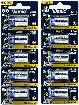 Vinnic 4LR44 6V アルカリ 乾電池 【 2シート 10個セット 】 水銀0％ ブリスターパッケージ アルカ